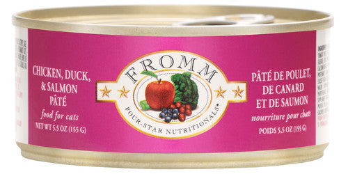 Fromm Four - Star Chicken Duck & Salmon Pate Canned Cat Food 5.5 oz
