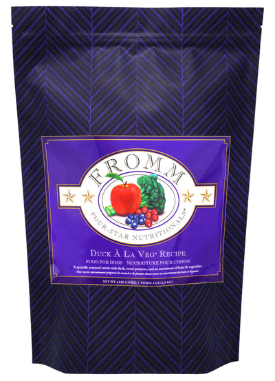 Fromm Four-Star Duck A La Veg Recipe Dog Food 4 lb