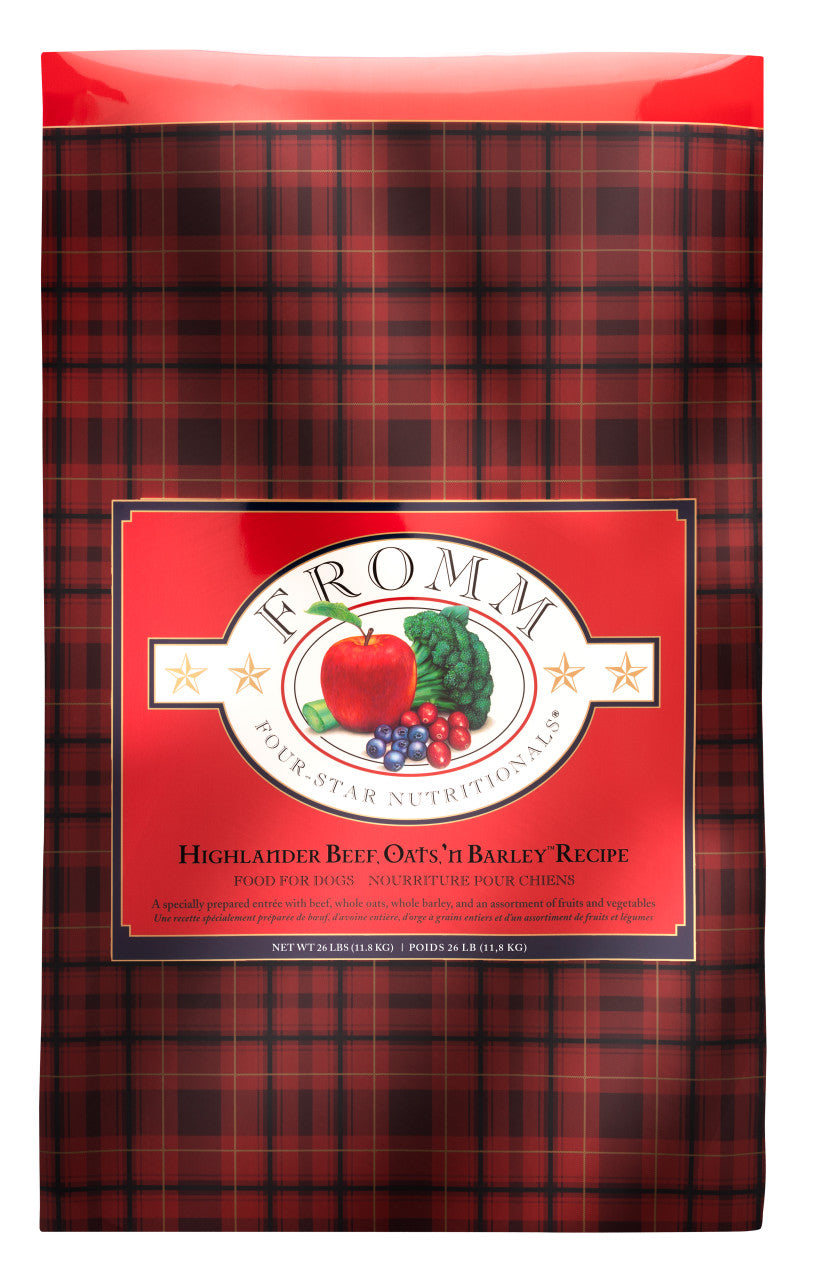 Fromm Four-Star Highlander Beef, Oats, n Barley Recipe Dog Food 26 lb