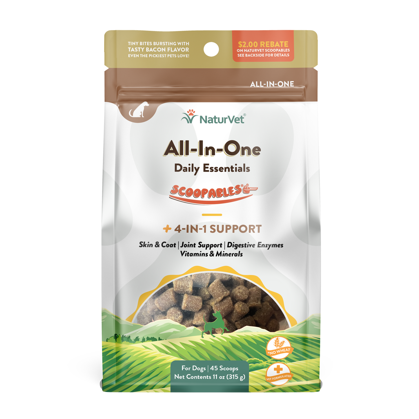 NaturVet Scoopables All-In-One Daily Essentials for Dogs 11 oz 797801605298
