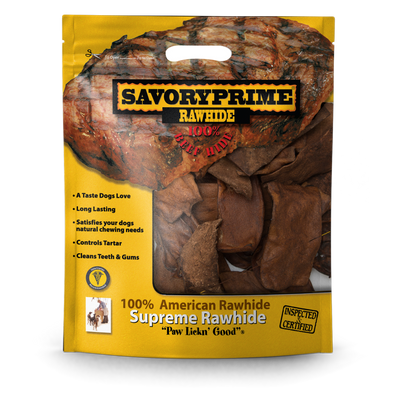Savory Prime Supreme Rawhide Chips Beef 2 lb 810359000527