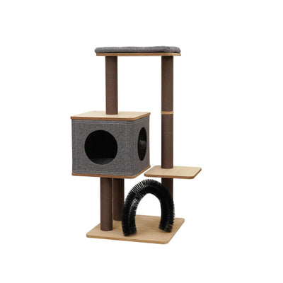 PetPals Elevate 3-Level Cat Tree Brown & Grey 42 in 819776022631