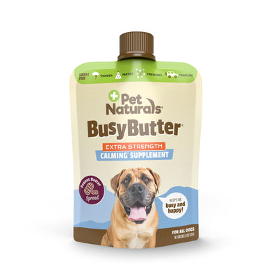 Pet Naturals BusyButter Calming X-Strength Dog Supplement Peanut Butter 6 oz 026664018281