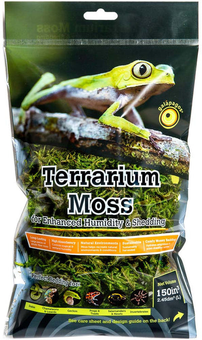 Galapagos 5-Star Terrarium Sphagnum Moss Snake Bedding Substrate Fresh Green 2.6 qt Mini