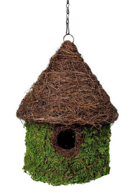 Galapagos Bungalow Woven Birdhouse Fresh Green 11inX15in - Bird