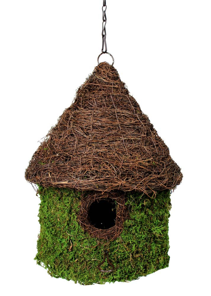 Galapagos Bungalow Woven Birdhouse Fresh Green 11inX15in