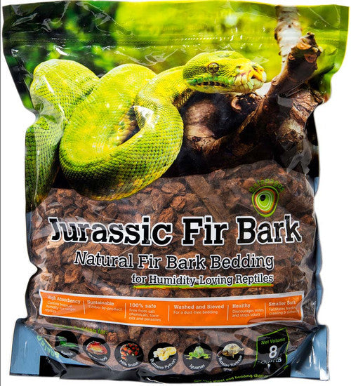 Galapagos Jurassic Fir Bark Natural Bedding Substrate Brown 8 qt - Reptile
