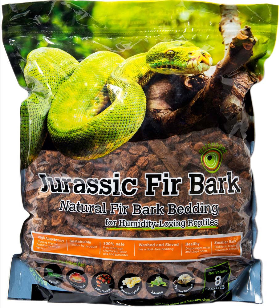 Galapagos Jurassic Fir Bark Natural Fir Bark Bedding Substrate Brown 8 qt