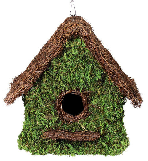 Galapagos Maison Woven Birdhouse Fresh Green 11inX12in - Bird