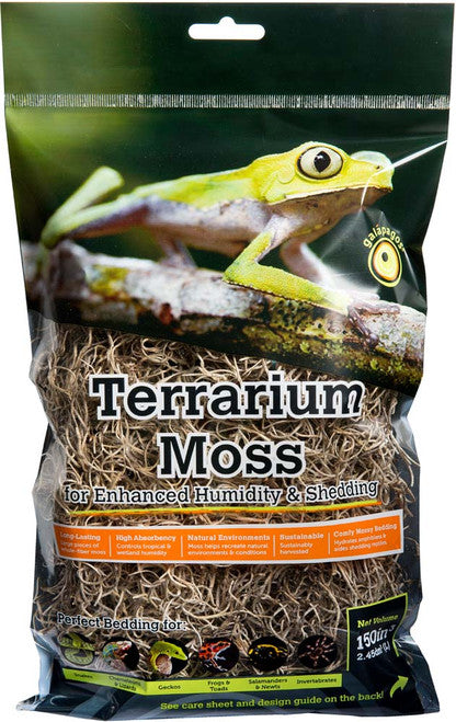 Galapagos Natural Spanish Moss Substrate Brown 2.6 qt Mini - Reptile
