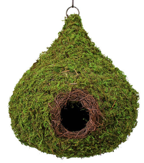 Galapagos Raindrop Woven Birdhouse Fresh Green 10inX13in - Bird