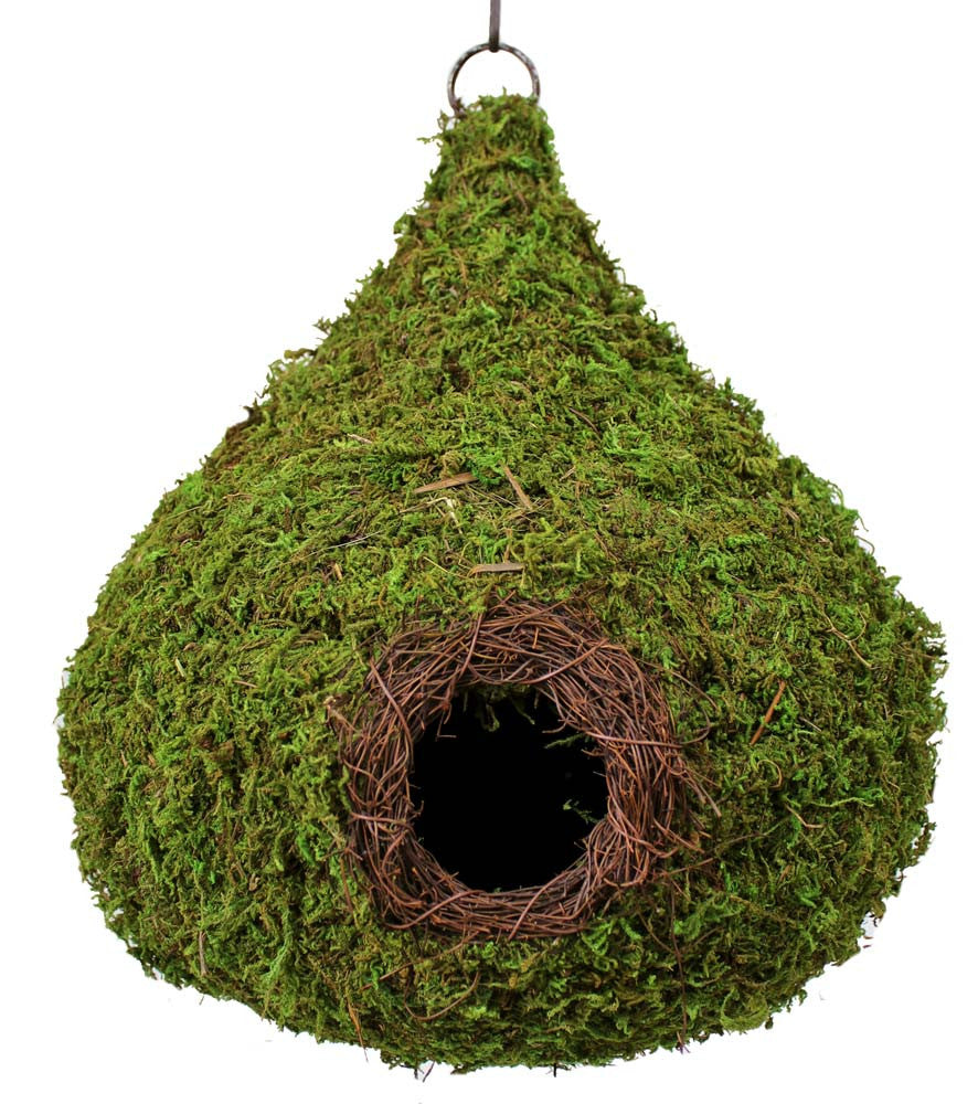 Galapagos Raindrop Woven Birdhouse Fresh Green 10inX13in