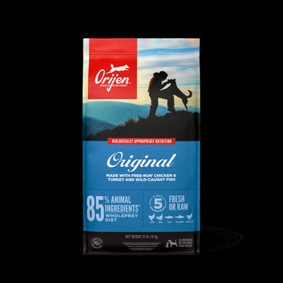 Orijen Original Grain Free Fresh or Raw Dry Dog Food Chicken, Turkey & Wild-Caught Fish 31 lb 064992728441