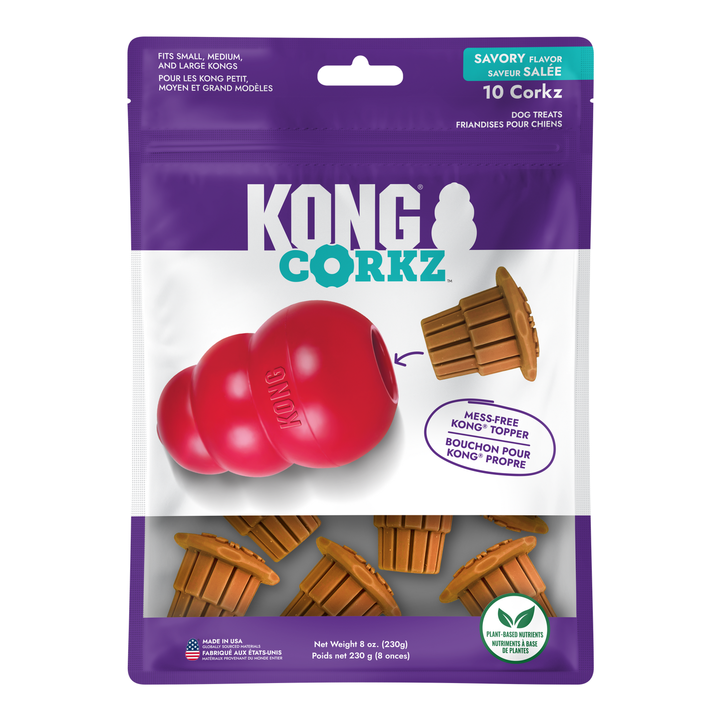 KONG Corkz Dog Treats 8 oz 035585361956