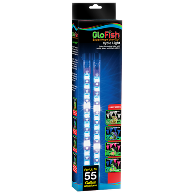 GloFish LED Cycle Light with 4 Modes Black 2 Inches X 10 55 Gallon(D) - Aquarium