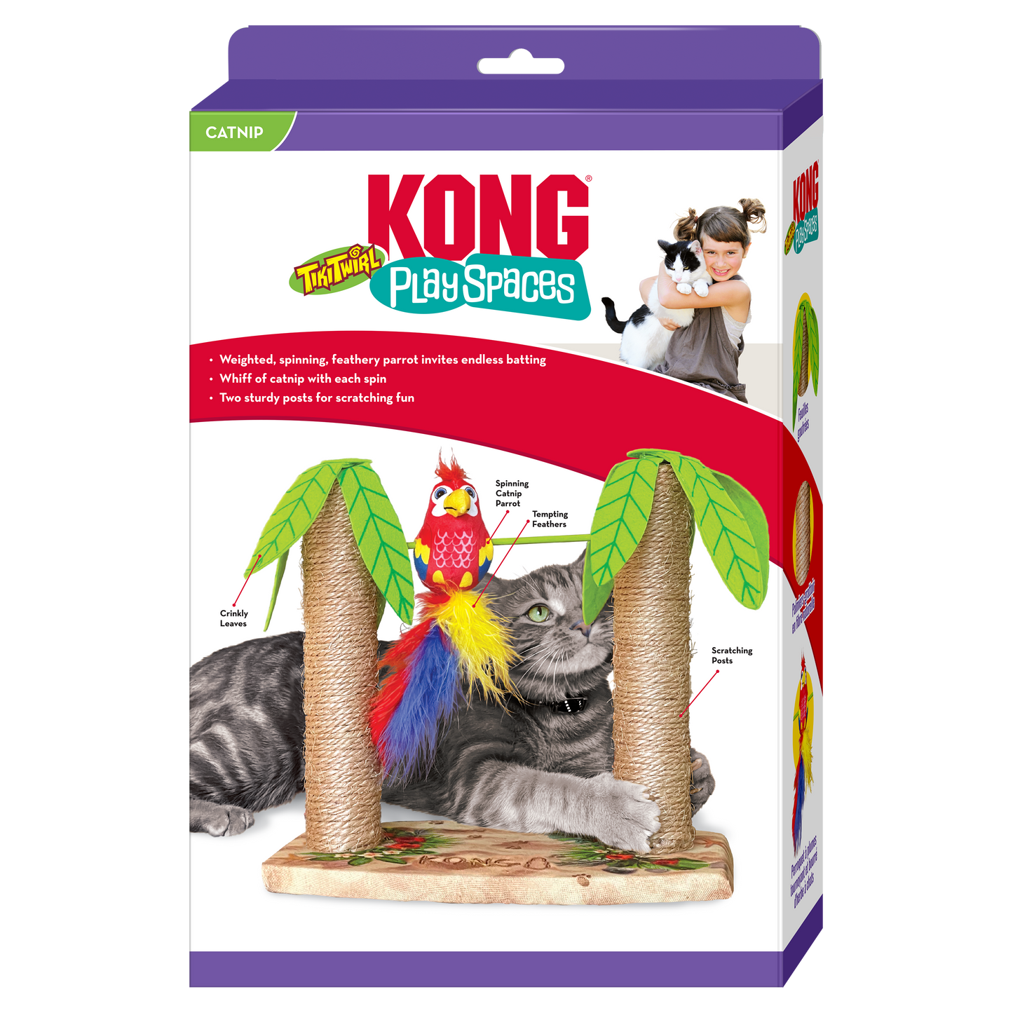 KONG Play Spaces Tiki Twirl Cat Toy 035585524023