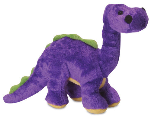 goDog Dinos Bruto with Chew Guard Technology Tough Plush Dog Toy Purple SM