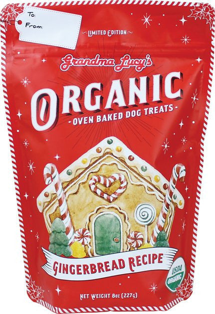 GRANDMA LUCY'S PET DOG ORGANIC BAKED TREAT GINGERBREAD 8oz {L+} 884308967018