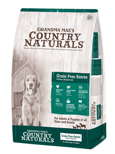 Grandma Mae's Country Naturals Grain Free Dry Dog Food Chicken & Pork 14lb