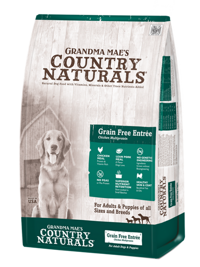 Grandma Mae’s Country Naturals Grain Free Dry Dog Food Chicken & Pork 14lb