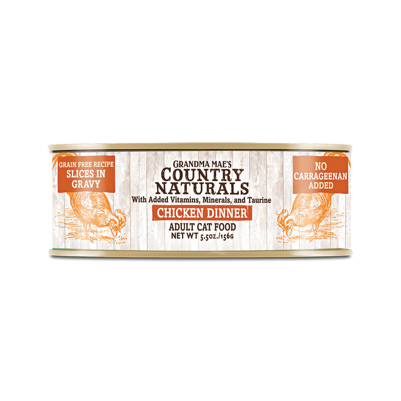 Grandma Mae's Country Naturals Grain Free Non-GMO Cat Food Wet Cat Food Chicken in Gravy 5.5oz 24pk