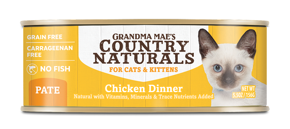 Grandma Mae's Country Naturals Grain Free Wet Cat Food Chicken 5.5oz 24pk