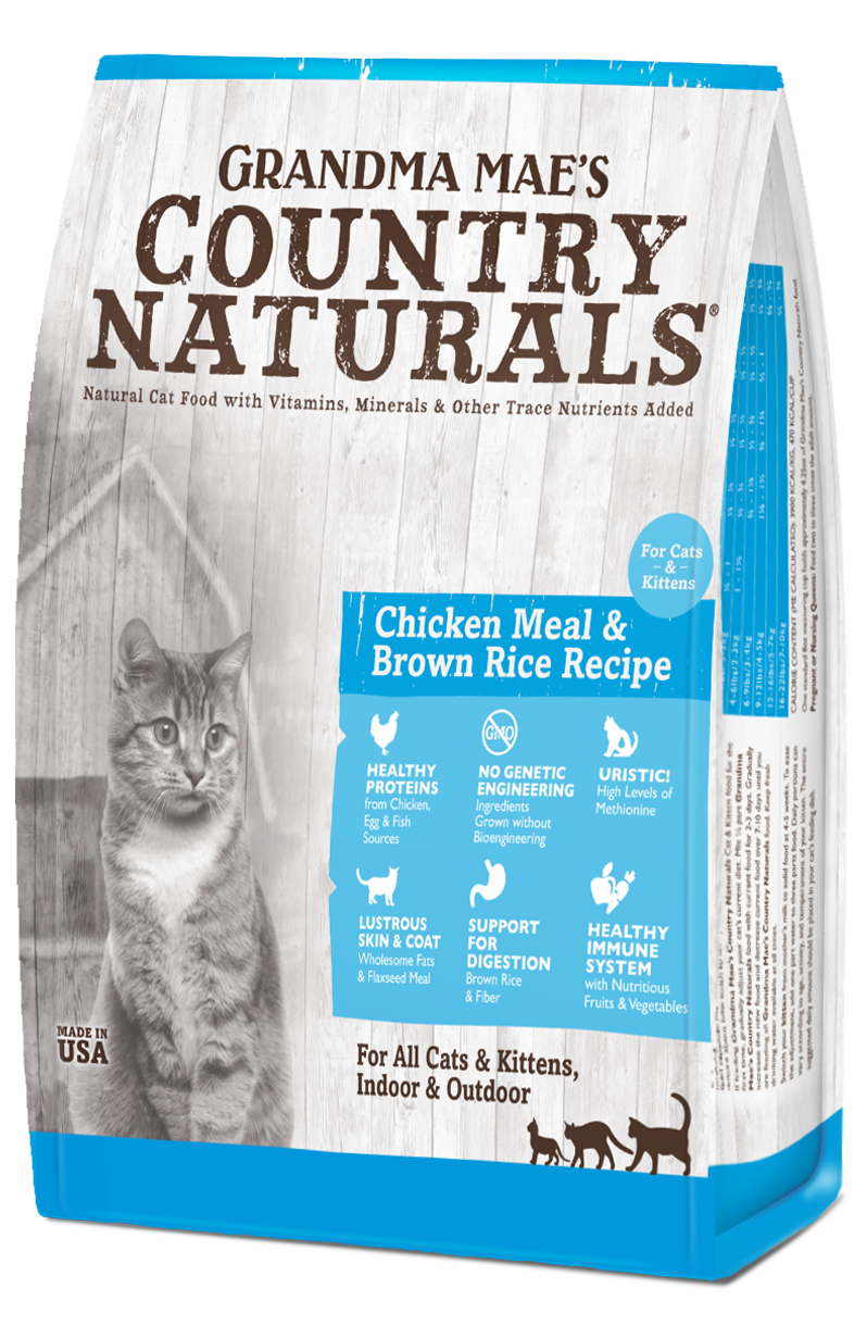 Grandma Mae's Country Naturals Premium All Natural Dry Cat & Kitten Food Chicken & Brown Rice 6lb