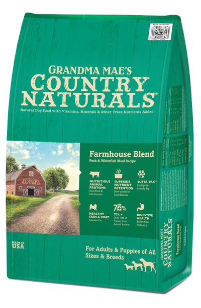 Grandma Mae's Country Naturals Premium All Natural Dry Dog Food Pork 4lb