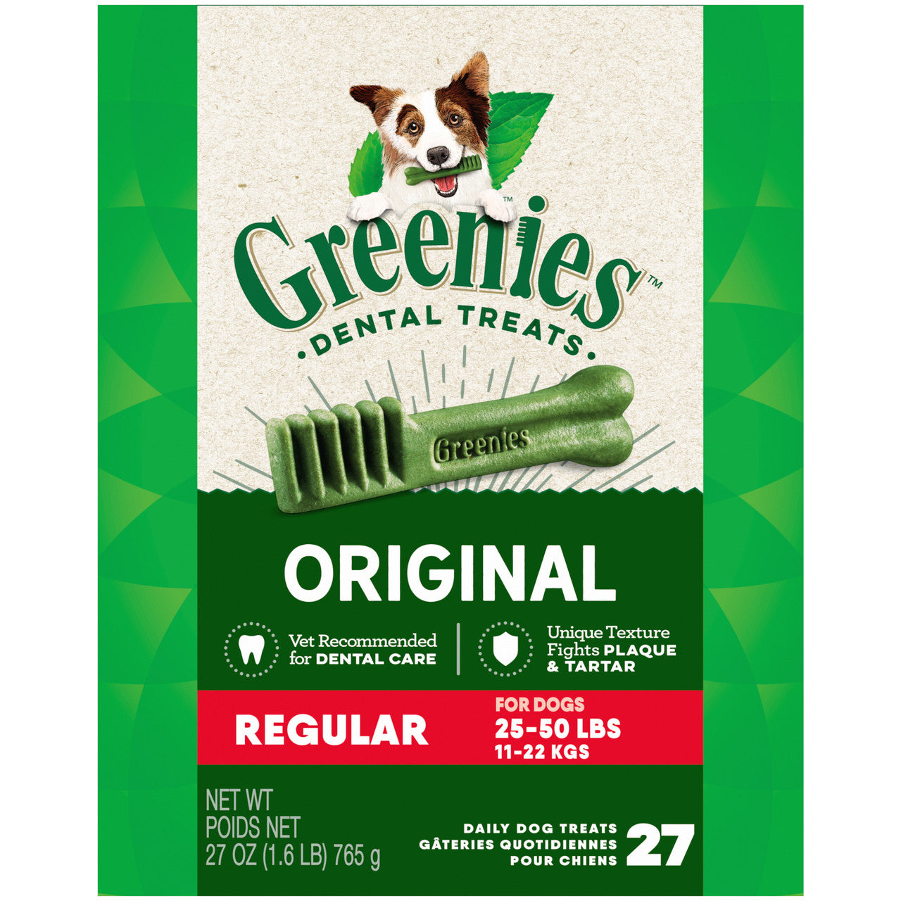 Greenies Dog Dental Treats Original 27oz 27ct Regular