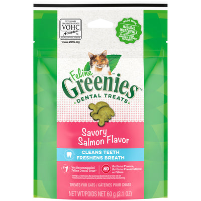 Greenies Feline Adult Cat Dental Treats Savory Salmon 2.1oz