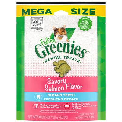Greenies Feline Adult Cat Dental Treats Savory Salmon 4.6oz