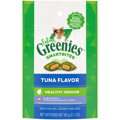 Greenies Feline SmartBites Healthy Indoor Cat Treats Tuna 2.1 oz