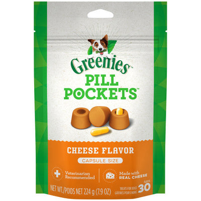 Greenies Pill Pockets for Capsules Cheese 30 Count 7.9 oz - Dog