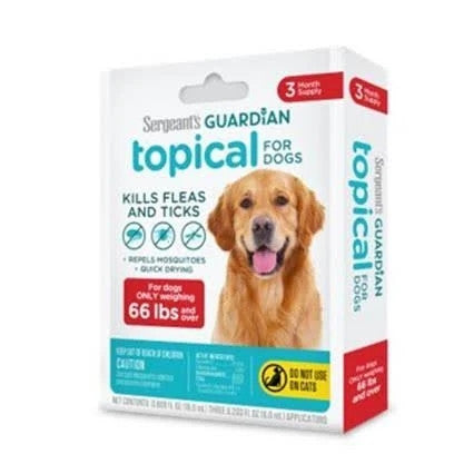 Guardian Flea & Tick Squeeze On Dog under 33 lb 3 ct 073091001058