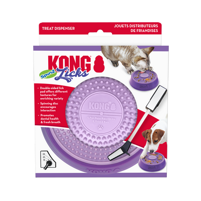KONG Licks Spinz Treat Dispenser Small 035585503745