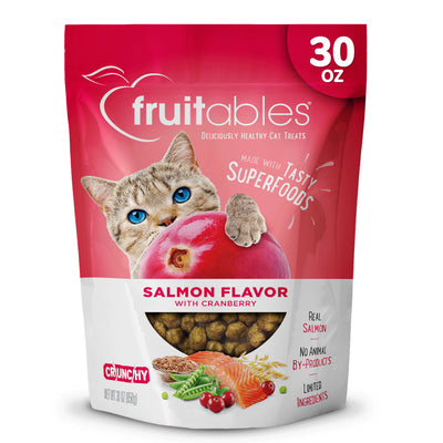 Fruitables Limited Ingredient Crunchy Cat Treats Salmon w/Cranberry 30 oz 686960001051