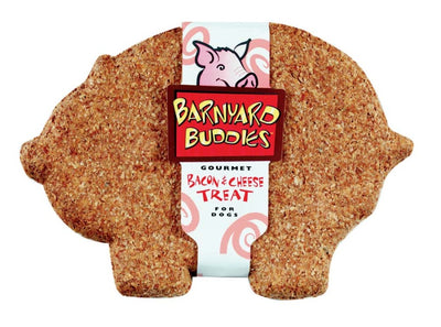 Natures Animals Barnyard Buddies Pig Shaped Dog Biscuit Display Bacon & Cheese 6 in 18 ct