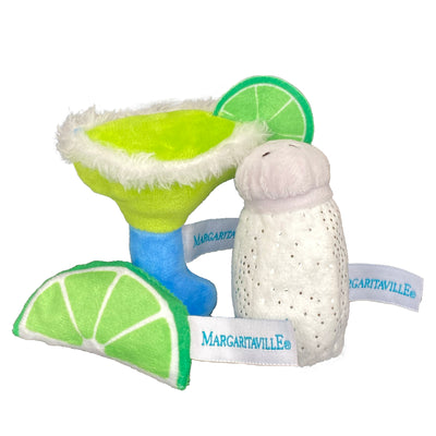 Multipet Margaritaville Margarita, Salt & Lime Cat Toy Assorted Color 3 pk 784369563078