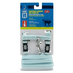 Hagen Catit Adjustable Harness And Leash Set Blue Large 55384 022517553848