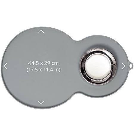 Hagen Catit Placemat Stainless Peanut shaped Gray 44013 022517440131