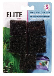 Hagen Elite Replacement Filter Sponge 5/pk F/ A130 A133{L + 7} - Aquarium