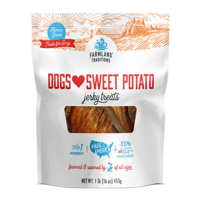 Farmland Traditions Dogs Love Sweet Potato Slices Dog Treats 16 oz 884713003387