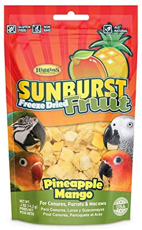 Higgins Sunburst Freeze Dried Pineapple Mango Bird-Conure/Parrot/Macaw .5z C=8 {L+1} 466191 046706323302