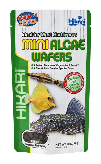 Hikari Algae Wafers Sinking Wafer Fish Food 3 oz Mini - Aquarium