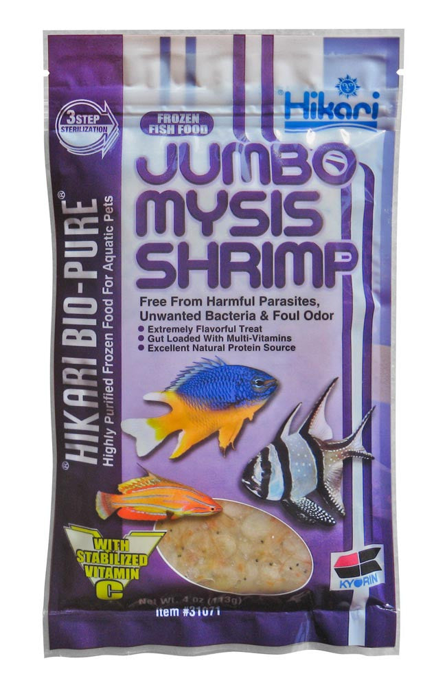 Hikari Bio-Pure Jumbo Frozen Mysis Shrimp Fish Food 4 oz SD-5