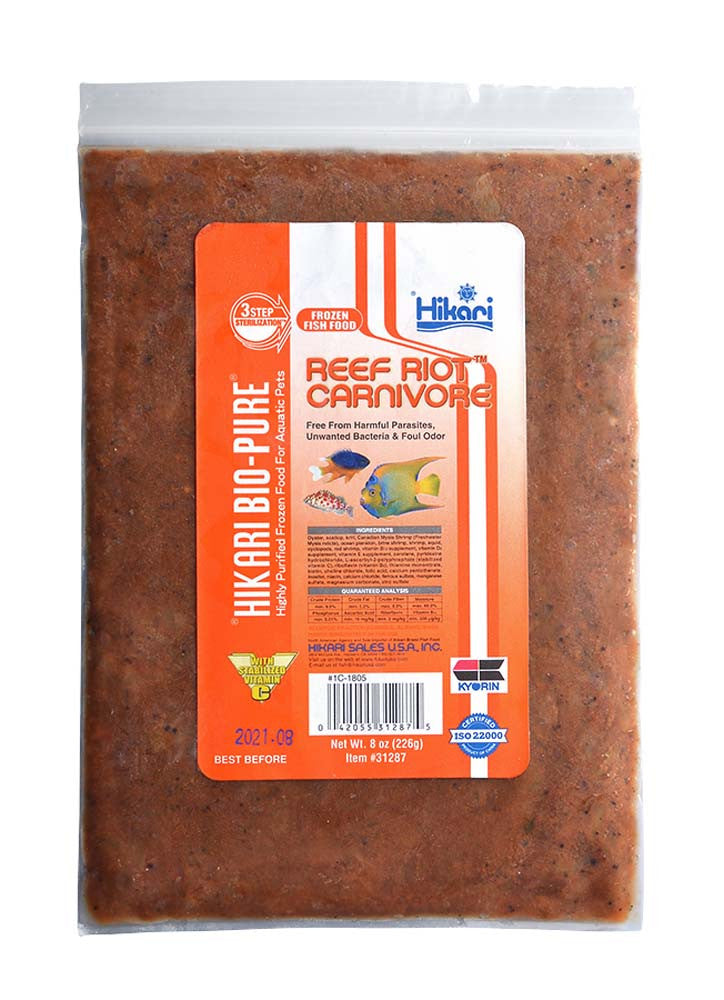 Hikari Bio-Pure Reef Riot Carnivore Frozen Fish Food 8 oz SD-5