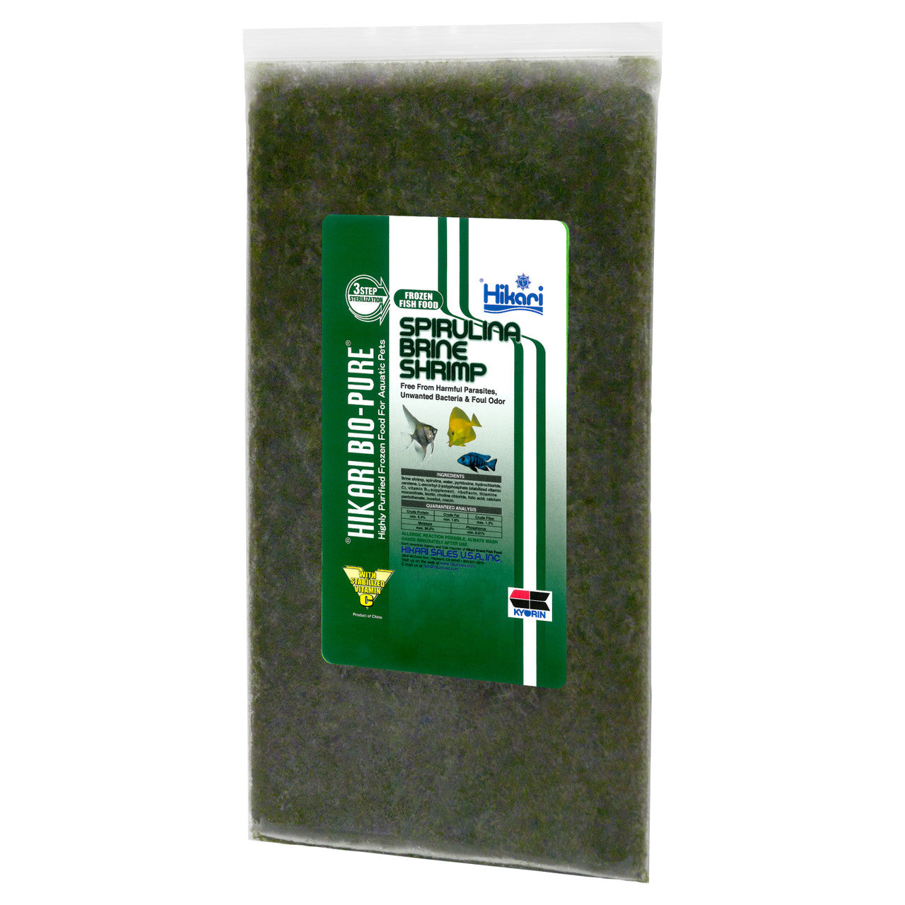 Hikari Bio-Pure Spirulina Brine Shrimp Frozen Fish Food 16 oz SD-5 (D)