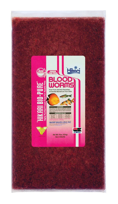 Hikari Blood Worm Frozen Fish Food 16 oz SD - 5 (D) - Aquarium