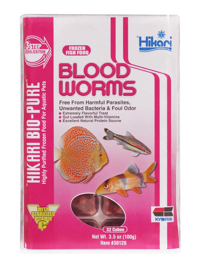 Hikari Blood Worm Frozen Fish Food 3.5 oz SD - 5 - Aquarium