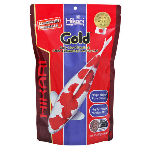 Hikari Gold Color Enhancing Pellet Fish Food for Koi and Pond Fishes 17.6oz MD - Aquarium